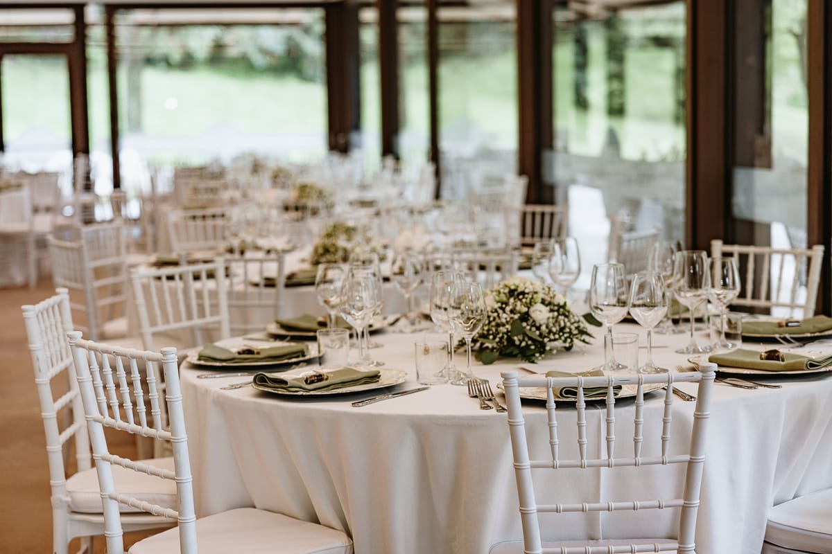 Fotografo matrimonio Torino. Sala pronta per il pranzo