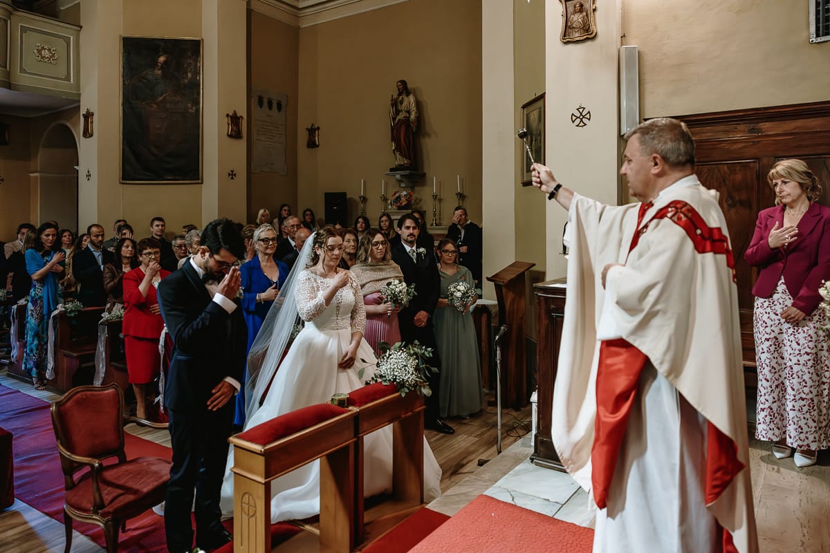 Cerimonia nella chiesa di Madonna della Scala. Benedizione