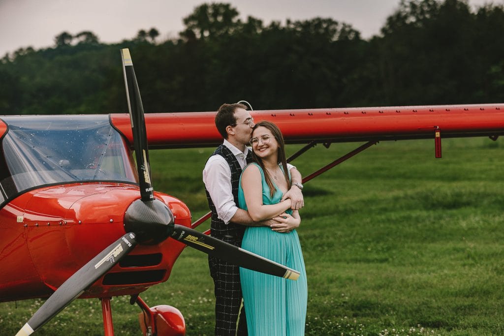 卡斯特尔努沃·顿·博斯科航空俱乐部的婚前拍摄。