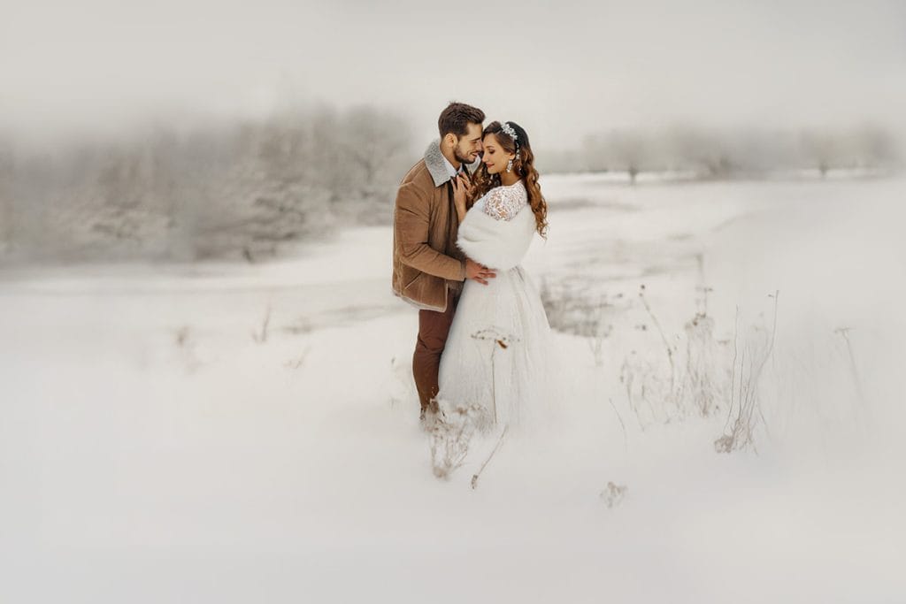 莎拉和保罗在基耶里的冬季婚礼