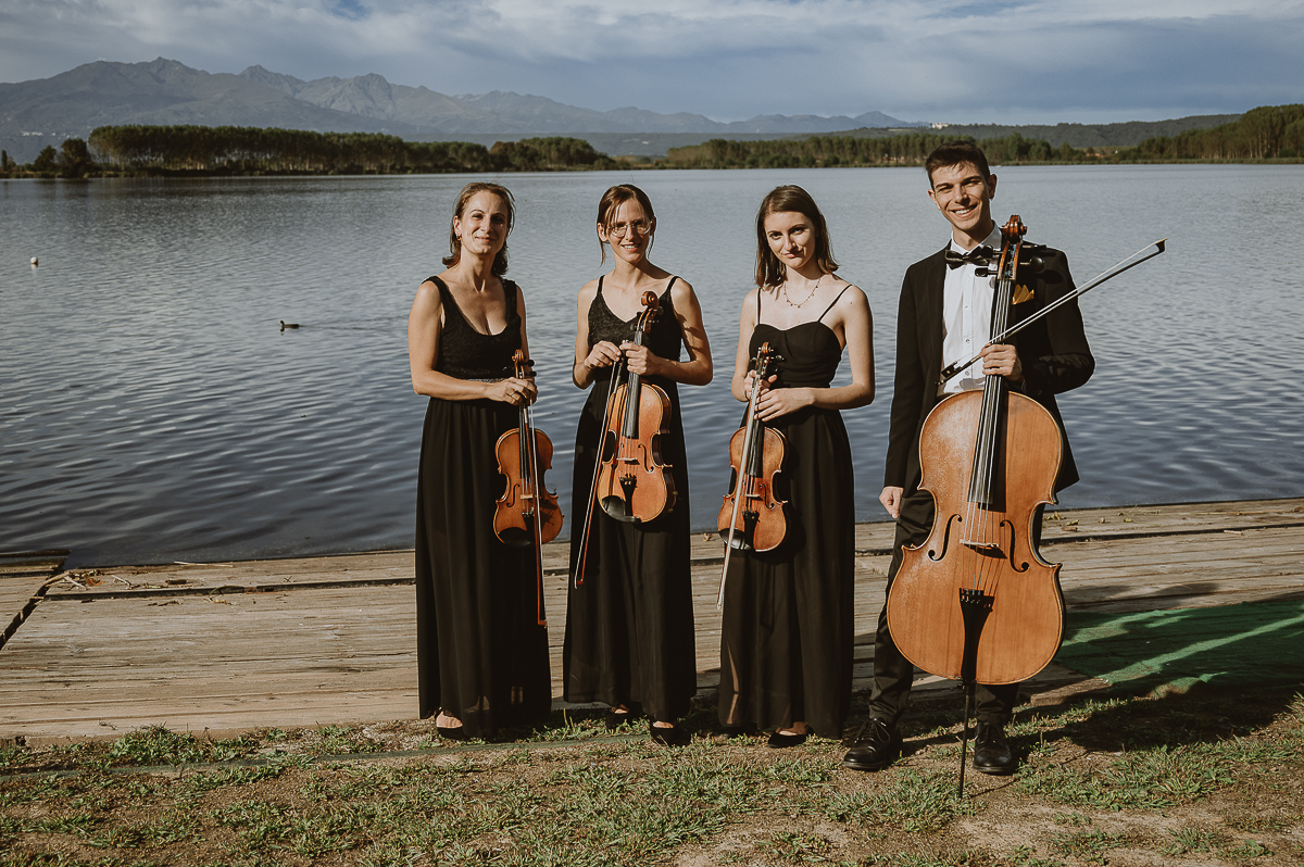 Matrimonio Lago di Candia. Cerimonia. Musicisti.