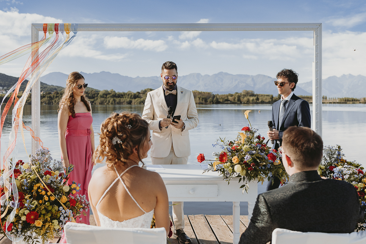 Matrimonio Lago di Candia. Cerimonia. Discorso del fratello della sposa