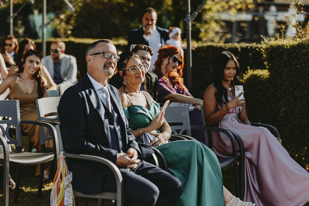 Matrimonio Lago di Candia. Cerimonia.Genitori della sposa