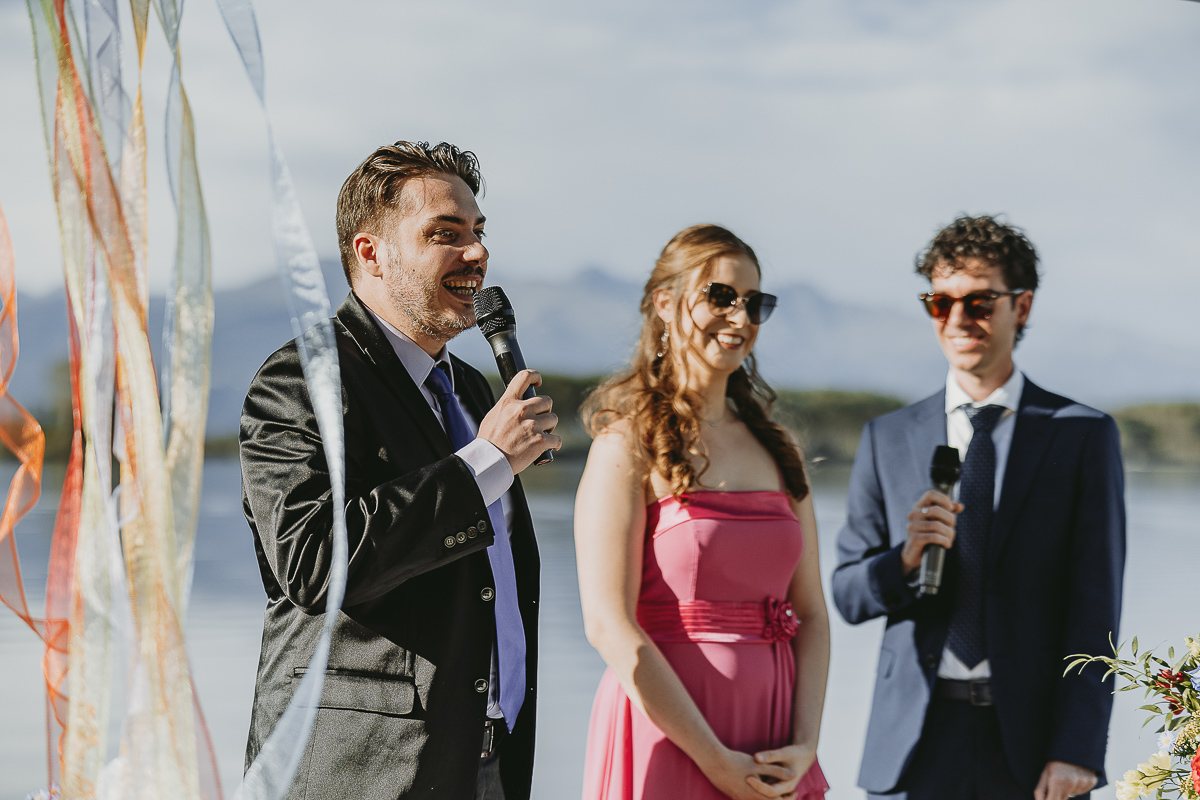 Matrimonio Lago di Candia. Cerimonia. Discorso di un amico.