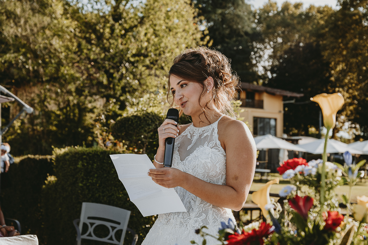 Matrimonio Lago di Candia. Cerimonia. Promesse della sposa