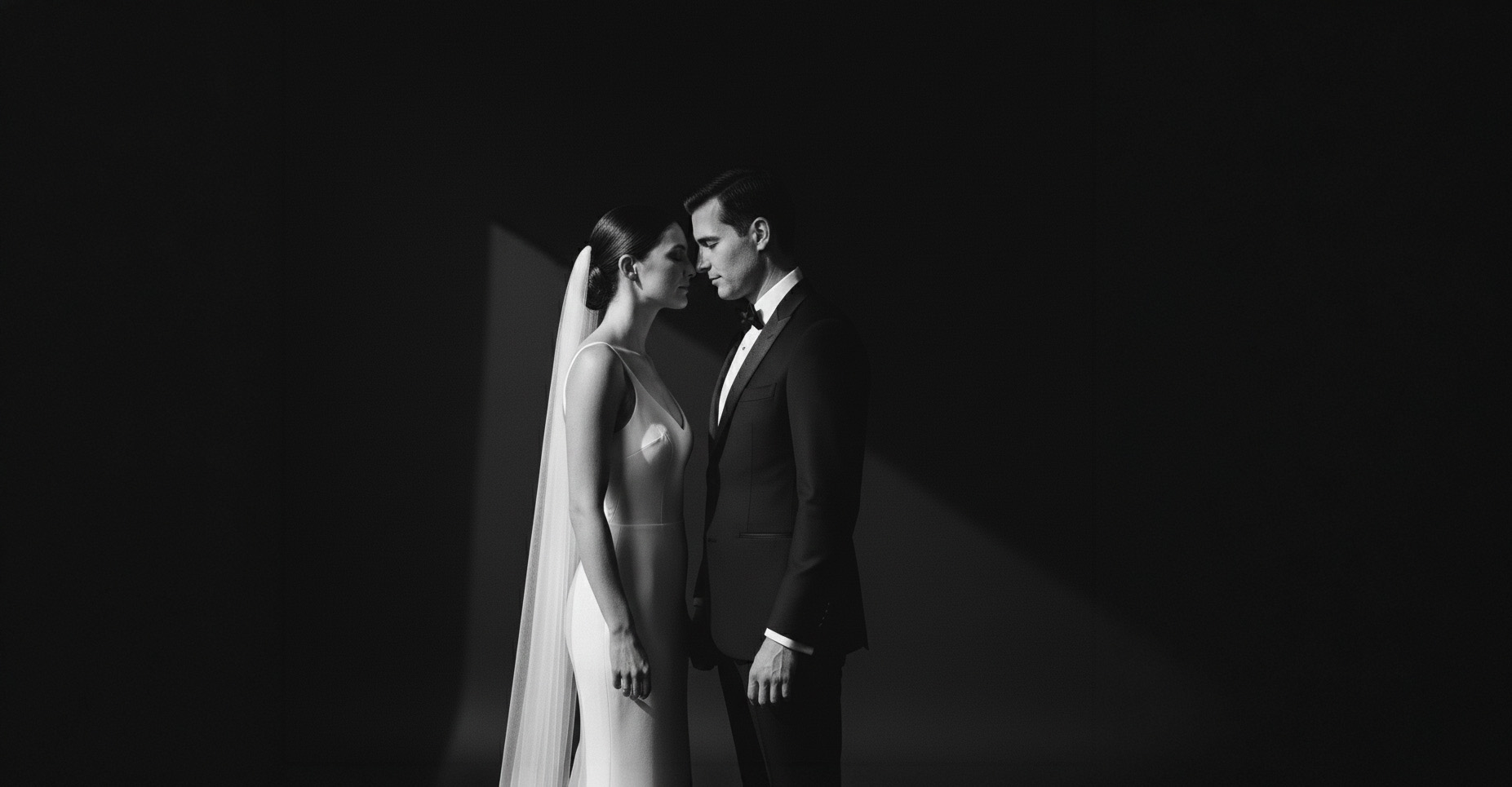 Fotografia di matrimonio 2026-2027 in stile autoriale editoriale in bianco e nero